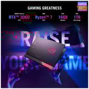 Asus ROG G513QM-HN027T Gaming Laptop - Ryzen 7 3.2GHz 16GB 1TB 6GB 15.6inch FHD Grey English/Arabic Keyboard