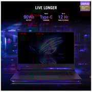 Asus ROG G513QM-HN027T Gaming Laptop - Ryzen 7 3.2GHz 16GB 1TB 6GB 15.6inch FHD Grey English/Arabic Keyboard