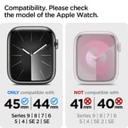 Spigen Rugged Armor PRO Designed for Apple Watch Band with Case for Series 9/8/7 (45mm) and Series SE2/6/SE/5/4 (44mm) - Black