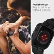 Spigen Rugged Armor PRO Designed for Apple Watch Band with Case for Series 9/8/7 (45mm) and Series SE2/6/SE/5/4 (44mm) - Black