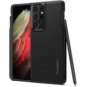 Spigen Liquid Air P designed for Samsung Galaxy S21 ULTRA case cover - Matte Black (S-Pen NOT included)