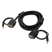 S-TEK VGA Cable With Audio SVGA Monitor Cable With 3.5mm Stereo Audio 1.8 Mtr