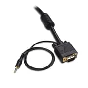 S-TEK VGA Cable With Audio SVGA Monitor Cable With 3.5mm Stereo Audio 1.8 Mtr