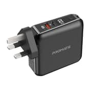 Promate Wall Charger Power Bank 15000mAh, 20W USB-C PD, QC 3.0, Lightning/Type-C Cord,PowerPack-PD20