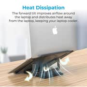 Promate Multi Level Adjustable Laptop Stand Grey