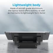 Promate Multi Level Adjustable Laptop Stand Grey