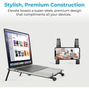 Promate Aluminum Multi Angle Origami Laptop Stand Grey