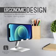 Promate Adustable Multi Angle Desk Stand White