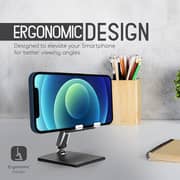 حامل مكتبي قابل للتعديل متعدد الزوايا من بروميت أسود