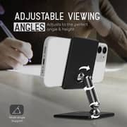 حامل مكتبي قابل للتعديل متعدد الزوايا من بروميت أسود