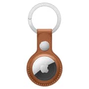 Apple AirTag Leather Key Ring - Saddle Brown