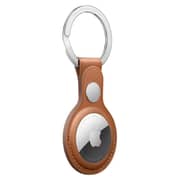 Apple AirTag Leather Key Ring - Saddle Brown
