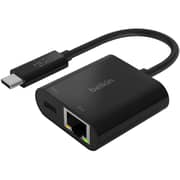 Belkin USB Type-C To Ethernet/Charger Adapter 5.1Inch Black