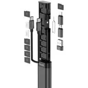 Budi 9 In 1 Multi Functional Cable Stick 17cm Black