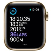 Apple Watch Series 6 GPS+Cellular 40mm Gold Stainless Steel Case with Deep Navy Sport Band - Middle East Version
