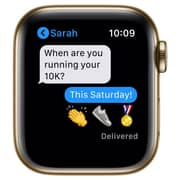 Apple Watch Series 6 GPS+Cellular 40mm Gold Stainless Steel Case with Deep Navy Sport Band - Middle East Version