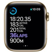 Apple Watch Series 6 GPS+Cellular 44mm Gold Stainless Steel Case with Deep Navy Sport Band - Middle East Version