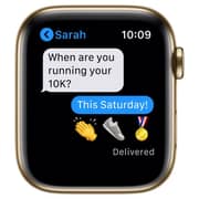 Apple Watch Series 6 GPS+Cellular 44mm Gold Stainless Steel Case with Deep Navy Sport Band - Middle East Version