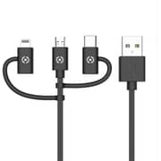 Celly 3 In 1 USB Cable 1m Black