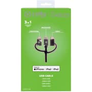 Celly 3 In 1 USB Cable 1m Black