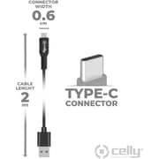 Celly USB Type-C Cable 2m Black