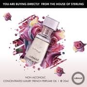 عطر أرماف النسائي زيت عطر فرنسي فاخر مركّز خالٍ من الكحول 20 مل، لها