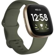 Fitbit FB511GLOL Versa 3 Smartwatch Soft Gold Aluminum/Olive