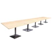Mahmayi Barra 500PE-600 20 Seater Square Modular Bar Table Oak