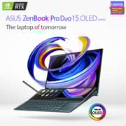 Asus ZenBook Pro Duo 15 OLED UX582LR-H2014T 2-in-1 Laptop - Core i9 2.4 GHz 32GB 1TB 8GB Win10 15.6inch 4K UHD Blue