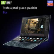 Asus ZenBook Pro Duo 15 OLED UX582LR-H2014T 2-in-1 Laptop - Core i9 2.4 GHz 32GB 1TB 8GB Win10 15.6inch 4K UHD Blue