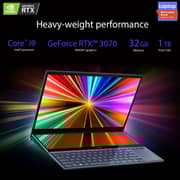 Asus ZenBook Pro Duo 15 OLED UX582LR-H2014T 2-in-1 Laptop - Core i9 2.4 GHz 32GB 1TB 8GB Win10 15.6inch 4K UHD Blue