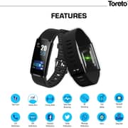Toreto TOR-99 Activity Tracker, Bluetooth - Black Smartwatch