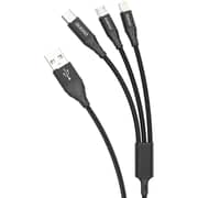 Dudao 3 In 1 USB Charging Cable 1m Black