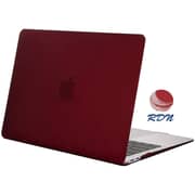 RDN MacBook Air 13inch Plastic Pattern Hard Case & Keyboard Cover & Screen Protector Wine Red