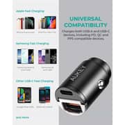 Aukey Dual Port Fast Car Charger Black