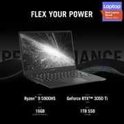 ASUS ROG Flow X13 Gaming Laptop - 5th Gen Ryzen 9 3.GHz 16GB 1TB 4GB Win10 13.4inch WUXGA 120Hz Off Black Nvidia GeForce RTX 3050Ti X13 GV301QE-K6022T