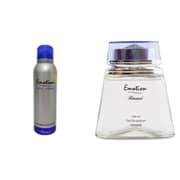 عرض مجموعة الرصاصي مكون من عطر إيموشن 100 مللي ومزيل العرق 200 مللي للرجال