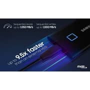 Samsung Mu-pc1t0k/ww Portable Ssd T7 Touch Usb 3.2 With Fingerprint And Password Security - 1tb, Black