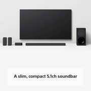 Sony 5.1-Channel Home Cinema Soundbar System with Wireless Rear Speakers, 600W Power, and Bluetooth – HT-S40R