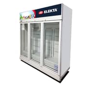 Elekta Showcase Chiller 1500L Triple Door, Digital Display, 15 Shelves, LED Inner Light, With Lock & Key