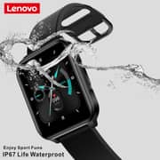 Lenovo S2 Pro Smartwatch 1.69'' Hd Screen Waterproof Fitness Heart Rate Monitor Sleep Monitoring - Black