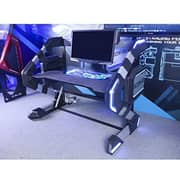 E-blue Scion 2in1 Gaming Station Rgb Led Backlit Gaming Desk + Barebone - Egt546bkaa-ia