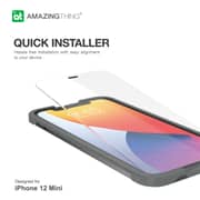 Amazing Thing Supreme Glass For Iphone 12 Mini Screen Protector (5.4 Inch) Tempered Glass With Dust Filter And Easy Install Tray - [sky View 2.75d]