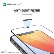 Amazing Thing Supreme Glass For Iphone 12 And Iphone 12 Pro Screen Protector (6.1 Inch) Tempered Glass With Dust Filter And Easy Install Tray - [full Cover 2.75d]