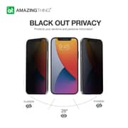 Amazing Thing Privacy Supreme Glass Full Cover For Iphone 12 Mini Screen Protector (5.4 Inch) Tempered Glass With Dust Filter And Easy Install Tray - [privacy 2.75d]