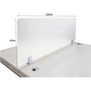 Mahmayi Desk Privacy Divider Office Divider Partition Desk Separator Panel - 120x40 Cm White