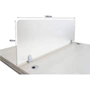 Mahmayi Desk Privacy Divider Office Divider Partition Desk Separator Panel 140x40cm White