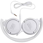 JBL Tune 500 Wired Pure Bass On Ear Headphones - White