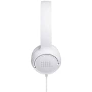 JBL Tune 500 Wired Pure Bass On Ear Headphones - White