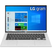LG gram Laptop - 11th Gen Core i7 2.8GHz 16GB 1TB Win10 14inch WUXGA Silver English/Arabic Keyboard 14Z90P G.AA78E1 (2021) Middle East Version